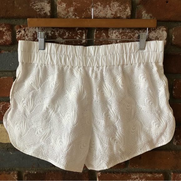 Derek Lam 10 Crosby Eyelet Textured Shorts - Picture 2 of 7